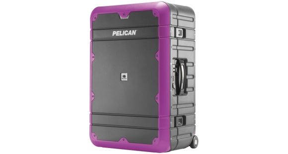 Image of Pelican EL27 Elite Weekender Luggage w/Enhanced Travel System, 22.04x14.16x9.17in, Gray/Purple, LG-EL27-GRYPUR