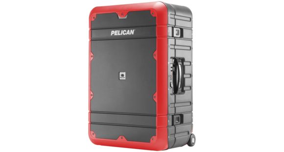 Image of Pelican EL27 Elite Weekender Luggage w/Enhanced Travel System, 22.04x14.16x9.17in, Gray/Red, LG-EL27-GRYRED