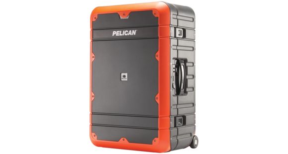 Image of Pelican EL27 Elite Weekender Luggage w/Enhanced Travel System, 22.04x14.16x9.17in, Gray/Orange, LG-EL27-GRYORG