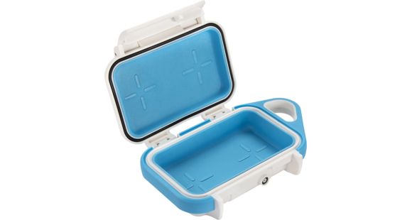 Image of Pelican Go Case G10, White/Aqua, Small, GOG100-0000-WHT