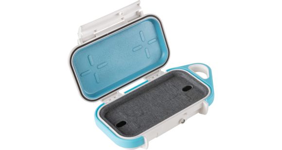 Image of Pelican Go Case G40, White/Aqua, Large, GOG400-0000-WHT