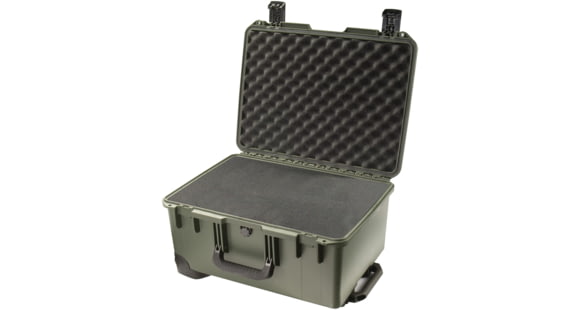 Image of Pelican Storm Cases iM2620 Storm Case w/ Retractable Handle, Wheels, Olive - Cubed Foam iM2620-30001