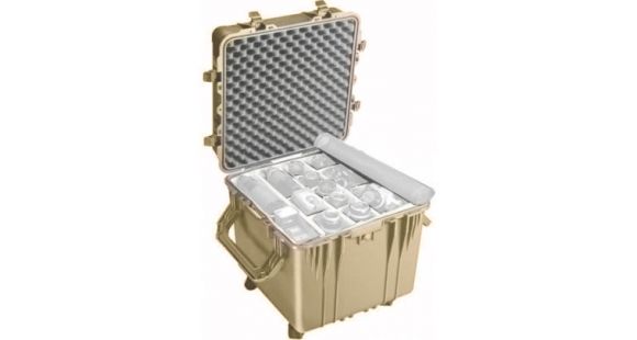 Image of Pelican Large Cube Desert Tan Case 0354 with Dividers