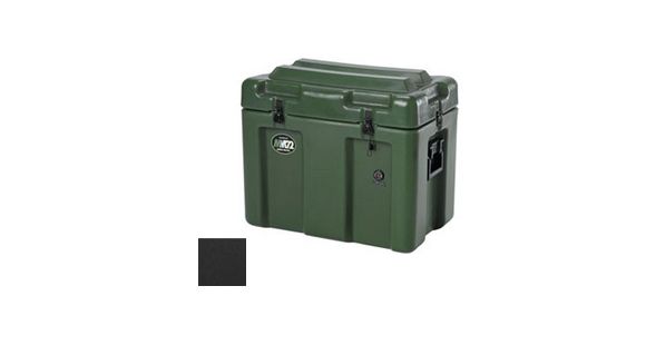 Image of Pelican 472-463L-MM72 Mobile Master Transport Case,24.25x14.25x20.12in,Stainless Steel/Empty, Black 472463LMM72SEM032