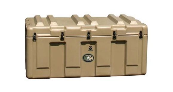 Image of Pelican 472-463L-MM24 Mobile Master Transport Case,48.62x24.62x19.67in,Stainless Steel/Empty,Tan 472463LMM24SEM250