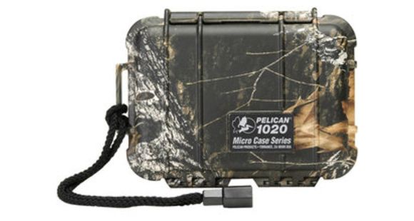 Image of Pelican 1020 Micro Watertight Dry Box, 6.37x4.75x2.12in, Mossy Oak w/Loop, Black Liner, 1020-025-113