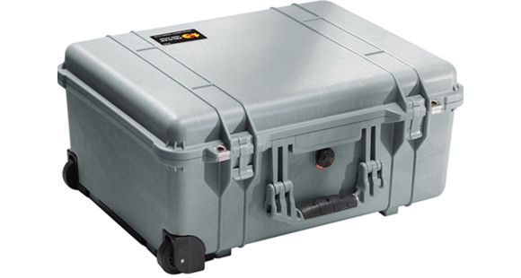 Image of Pelican Protect Case, Wheels, Large, Silver, No Foam, 1650-001-180