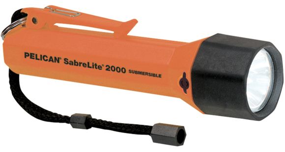 Image of Pelican SabreLite 2000 3C Xenon 33 Lumens Waterproof Flashlight, Orange