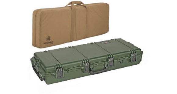 Image of Pelican Storm Cases IM3200 Case, OD Green w/Coyote Tan FieldPak Soft Bag