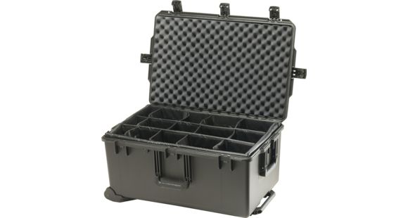 Image of Pelican Storm Cases iM2975 Dry Box w/Wheels, 31.3x20.4x15.5in, Black w/Padded Divider iM2975-00002