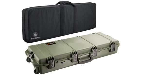 Image of Pelican Storm Cases IM3100 Case, OD Green w/Black Soft-Sided Bag