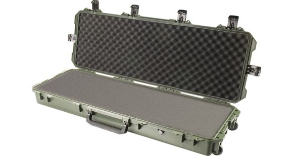 Image of Pelican Storm Cases iM3200 Dry Box w/Wheels, 44x14x6in Interior, Olive, Solid Foam iM3200-30001