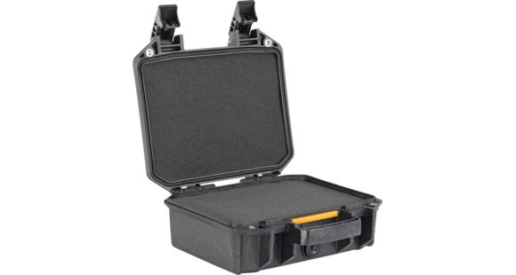Image of Pelican VAULT V100 Case, Small Pistol, 11x8x4.5 inch Internal Dimension, 12.28x12.03x5.16 inch External Dimension, Black, VCV100-0000-BLK