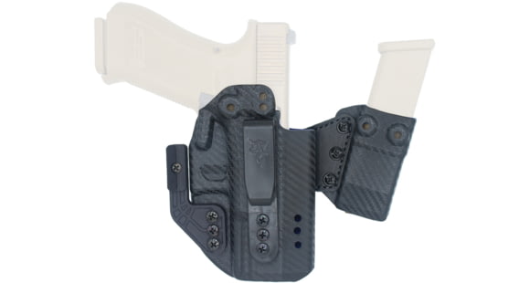 Image of DeSantis Persuader Complete Package IWB Leather Holster. Glock 19, 19 Gen 5, 19X, 23, 32, 45,With Streamlight Tlr-7A And With Or,Without Red Dot Sight, Right Hand, Black, 217KA6VJ0