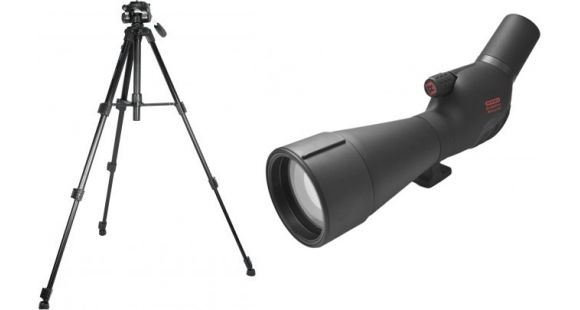 Image of Redfield Rampage 20-60x80mm Angled Spotting Scope Kit, Black 114651 w/ OPMOD APT Limited Edition Tripod DS-690