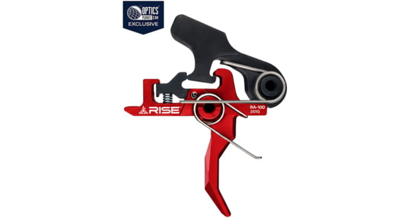 Image of Rise Armament OPMOD HEX-C 2-Stage Trigger, Curved, 4.5 lb, Black/Red, RA-100-HEXC-RED