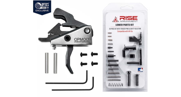 Image of Rise Armament OPMOD Hex-C RA-240 AR15/AR10 Enhanced Rifle Trigger and Lower Parts Kit, Black