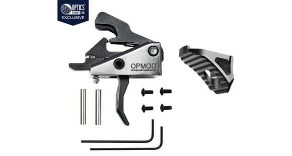Image of Rise Armament OPMOD Hex-C RA-240 AR15/AR10 Enhanced Rifle Trigger and Micro Handstop, Black/Graphite