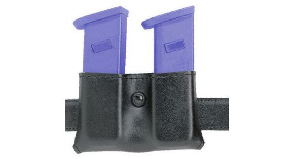 Image of Safariland 079 Concealment Magazine Holder, Snap-On, Double - Plain Black, Ambidextrous, 2in. Belt Loop Slot 079-89-6-2