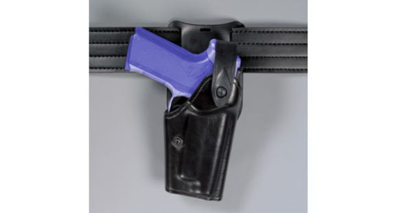 Image of Safariland 6286 SLS Low Ride Level II Retention Duty Holster w/ Basketweave &amp; Hi Gloss Finish, Right Hand, Black, 6285-14921-491