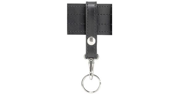 Image of Safariland 169S Key Ring W/ 1 Snap, Plain Black W/ Black Plastic Snap 169S-2PBL