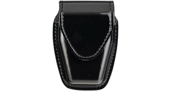 Image of Safariland 190 Handcuff Case W/ Top Flap, Saf-Lok-Mk V, Hi Gloss Black W/ Hidden Snap 190-3-9HS
