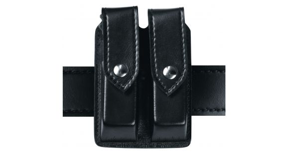 Image of Safariland 277 Quad Magazine Pouch, Coonan 5in., Hi Gloss Black W/ Black Plastic Snap 277-1053-9PBL