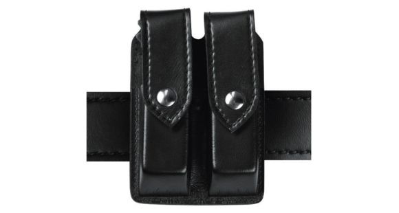 Image of Safariland 277 Quad Magazine Pouch, Coonan 5in., Plain Black W/ Brass Snap Closure 277-1053-2B