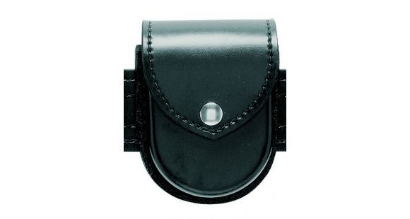 Image of Safariland 290 Double Cuff Pouch W/ Top Flap, STX Basket Weave Black W/ Black Plastic Snap 290-48PBL