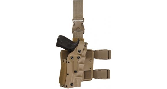 Image of Safariland 3085 Military Tactical Holster, Beretta M9/Beretta 92/Beretta M9A1/Beretta 92F/Beretta 96 Combat/Beretta 92F Compact, Right Hand, Brown, 3085-73-551-MS15-MS18