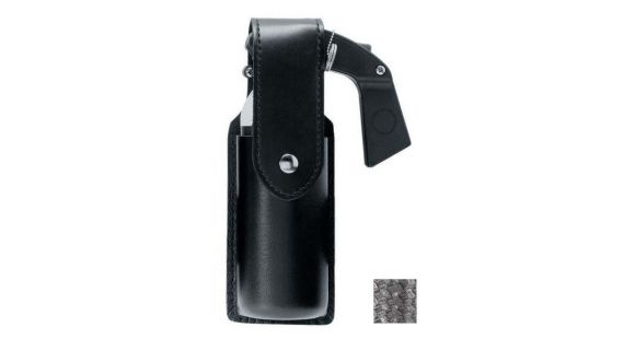 Image of Safariland 38 Mace / Oc Holder W/ Top Flap, 1.5in. X 6.5in. Dt Mk-4, 3Oz; Guardian, Freeze &amp; Punch 4 Oz, STX Baset Weave Black W/ Hidden Snap 38-48HS