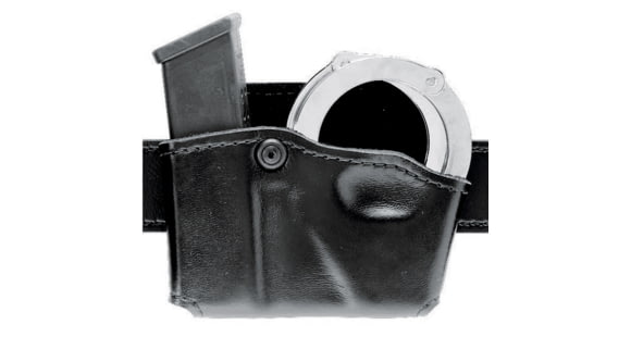 Image of USED Safariland 573 Concealment Magazine Holder, Paddle, Single w/Cuff Pouch - Plain Black, Right Hand 573-76-21, EDEMO2, Condition Fair, Other