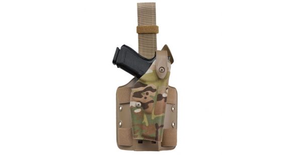 Image of Safariland 6004USN SLS Low Signature Tactical Holster, 1911 Style Handgun with X200/300/400 Lights, Cord Coyote Tan, Left Hand, 6004USN-5614-742