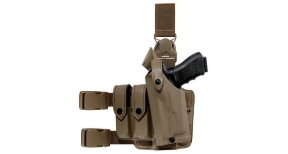 Image of Safariland 6005 SLS Tactical Holster w/Quick Release, Walther P99 2008 Model, STX Flat Dark Earth, Left Hand, 6005-384-552