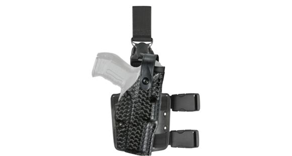 Image of Open Box, Dealer Demo, Safariland 6005 SLS Tactical Holster w/Quick Release, Springfield Armory 1911, STX Black Basket Weave, Right Hand, 6005-56-481