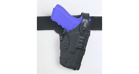 Image of Safariland 6070 Raptor Level III UBL Holster, Glock 19/Glock 21/Glock 17/Glock 22, Right Hand, Basketweave, Black, 6070-83-81OBL