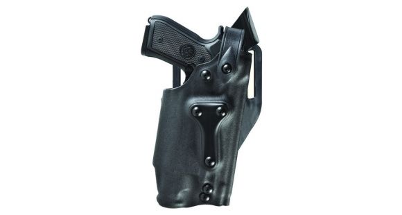 Image of Safariland 6230 SLS Mid-Ride Military Holster, Beretta 92F/M9 Rails or No Rails w/ITI Mount For Most Lights or Laser Combo, STX Flat Dark Earth, Left Hand, 6230-7312-552