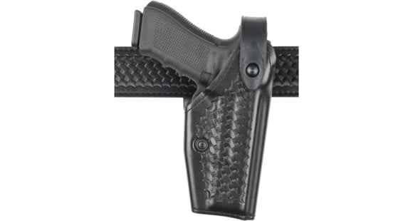Image of Safariland 6280 SLS Level II Retention Mid-Ride Duty Holster, SIG Sauer P229R, Right Hand, STX Basket Weave, Black, 6280-74421-81-2-S