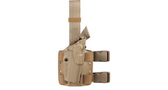 Image of Safariland 6354 ALS Open Top Tactical Thigh Holster, SIG Sauer P250C/P320C .40 S&amp;W/P320C 9mm/P320 Subcompact 9mm/P320 X-Carry/P320-M17/Pro SPC2009, Left, STX Plain, FDE Brown, 6354-750-552-MS19