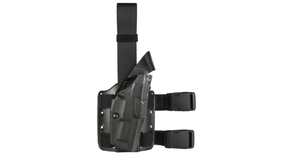 Image of Safariland 6354 ALS Open Top Tactical Thigh Holster, Glock 17 Gen 5, SureFire X300U, Right, STX Tactical, Black, 6354-8325-131-MS19