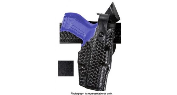 Image of Safariland 6360 Level III Retention ALS/SLS Duty Mid-Ride Holster, Smith &amp; Wesson M&amp;P 9/Smith &amp; Wesson M&amp;P 40, Right Hand, STX Hi Gloss, Black, 6360-2192-491