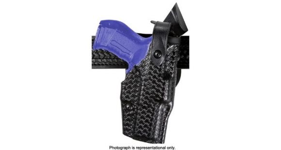 Image of Safariland 6360 Level III Retention ALS/SLS Duty Mid-Ride Holster, Smith &amp; Wesson M&amp;P 9/Smith &amp; Wesson M&amp;P 40, Right Hand, STX Basket Weave, Black, 6360-2192-481
