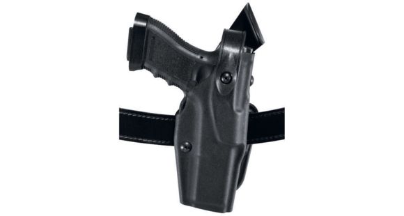 Image of Safariland 6367 ALS/SLS Belt Loop Holster w/Hood Guard, S&amp;W M&amp;P 9mm, .40 4.25in, STX Tactical Black, Right Hand, 2.0in Belt Loop