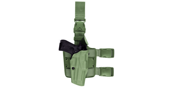 Image of Safariland Model 6385 ALS/OMW Tactical Holster, Heckler &amp; Koch USP 9mm/Heckler &amp; Koch USP .40 S&amp;W, Right Hand, Tactical, Foliage Green, 6385-91-541