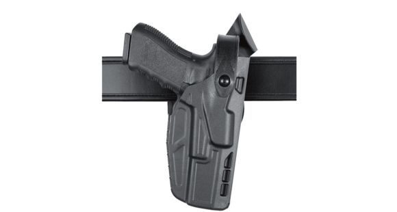 Image of Safariland 7360 7TS ALS/SLS Mid-Ride Level III Retention OWB Duty Holster, Right Hand, Black, 7360-7512-411