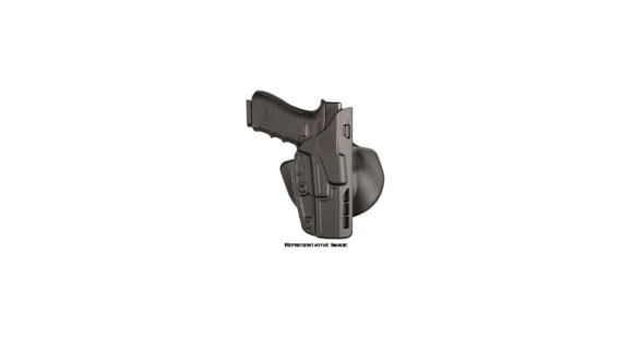 Image of Safariland 7378 7TS ALS Concealment Paddle/Belt Loop Glock Holster, Glock 17, 22 4in. Bbl., Plain Black, Right Hand 7378-83F-411
