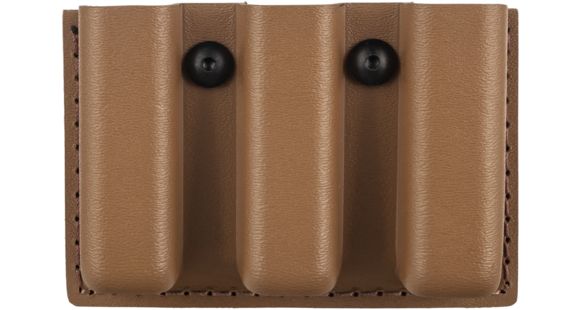 Image of Safariland 775 Slim Open-Top Triple Mag Pouch, Double Stacked 9mm Mags Gl17, 22, STX Tactical Coyote Brown, Ambi Shroud Mount 775-83-763