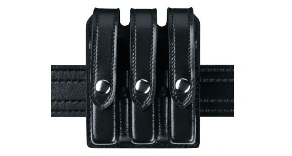 Image of Safariland 777 Slim Triple Mag Pouch W/ Flap, Glock 20 10mm 4.6in., Glock 21 .45 Cal., STX Hi Gloss Black 777-383-49
