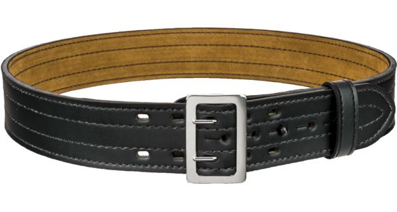 Image of Safariland 87 Suede Lined Belt, Plain Black, Chrome Buckle - Waist 39 in