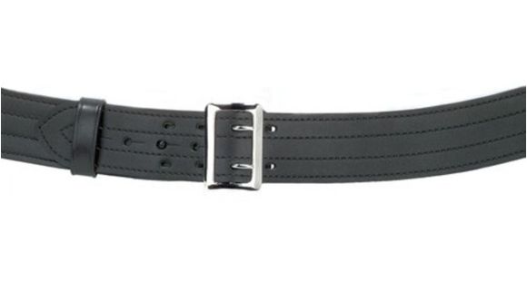 Image of Safariland 872 Suede Lined Contour Belt-Chrome Buckle-2.25in, Black, Nylon Look Finish Size-40in 872-40-26